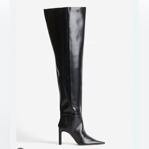 Sleek Black Over-the-Knee Boots (thigh high)